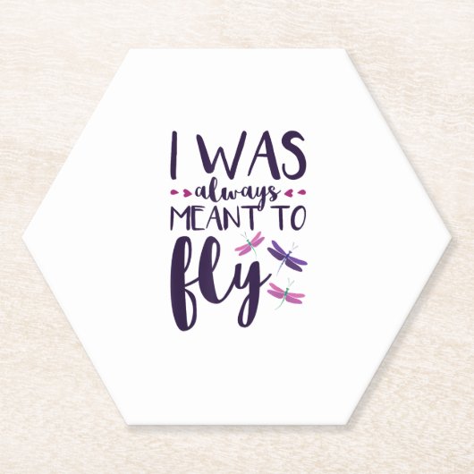 Dragonflies Ik was altijd bedoeld om Dragonfly Lo Kartonnen Onderzetters (Voorkant)