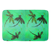 Dragonflies Lime Green Twist Badmat (Voorkant)