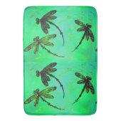 Dragonflies Lime Green Twist Badmat (Voorkant Verticaal)