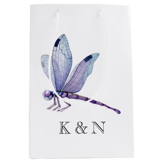 Dragonflies Medium Gift Bag Cadeauzakje (Voorkant)