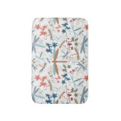 Dragonflies multi-gekleurd patroon badmat (Voorkant Verticaal)