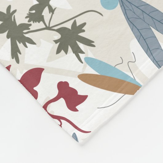 Dragonflies multi-gekleurd patroon fleece deken (Hoek)
