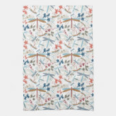 Dragonflies multi-gekleurd patroon theedoek (Verticaal)