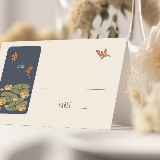 Dragonflies Naam Kaarten Trouwtafel  Plaatskaartje