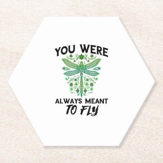 Dragonflies Natuur Insect altijd bedoeld om te vli Kartonnen Onderzetters (Voorkant)