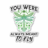 Dragonflies Natuur Insect altijd bedoeld om te vli Sticker (Voorkant)