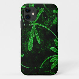 Dragonflies Neon Green Case-Mate iPhone Case