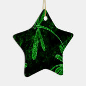 Dragonflies Neon Green Keramisch Ornament (Rechts)