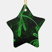 Dragonflies Neon Green Keramisch Ornament (Links)
