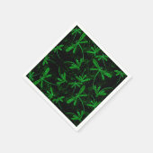 Dragonflies Neon Green Servet (Hoek)