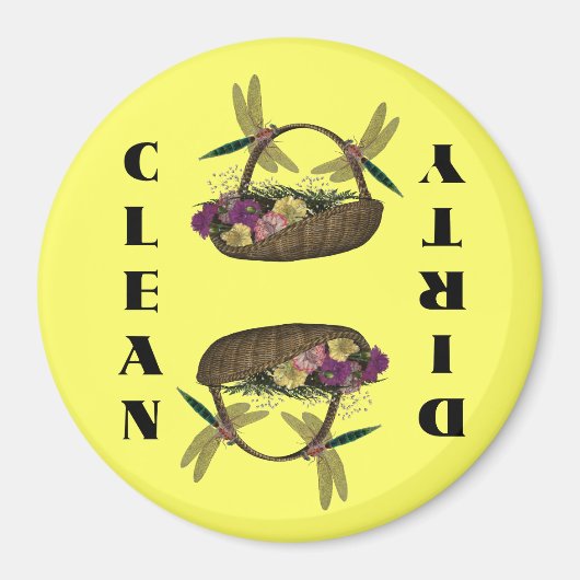 Dragonflies op de ventilator van de vuilnisbak magneet (Voorkant)