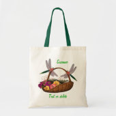 Dragonflies op eigen maat van de bloem tote bag (Voorkant)