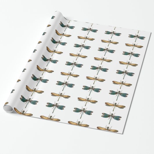 Dragonflies Papier Wrap (Uitgerold)