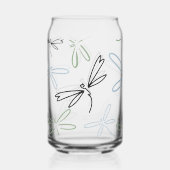 Dragonflies Patroon Drinkware Set Blikvorm Glas (Voorkant)