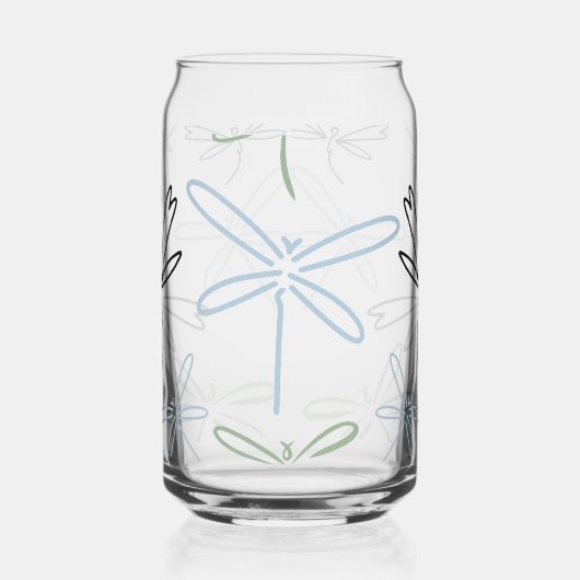 Dragonflies Patroon Drinkware Set Blikvorm Glas (Links)