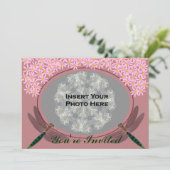 Dragonflies Photo Bridal Shower Invitation Kaart (Staand voorkant)