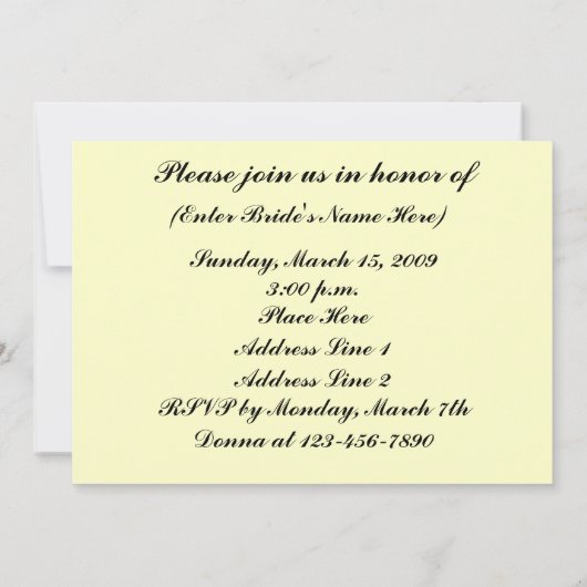 Dragonflies Photo Bridal Shower Invitation Kaart (Achterkant)