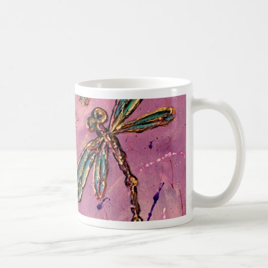 Dragonflies Pink Fizz Koffiemok (Rechts)