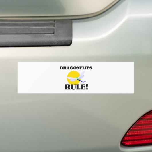 DRAGONFLIES-regel! Bumpersticker (Op auto)
