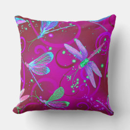 Dragonflies Roze Kussen