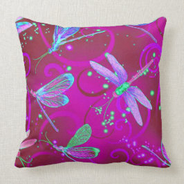 Dragonflies Roze Kussen