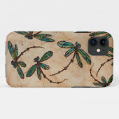 Dragonflies Rustic Cream Case-Mate iPhone Case (Achterkant (horizontaal))