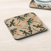 Dragonflies Rustic Cream Drankjes Onderzetter (Linkerzijde)