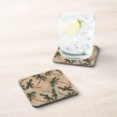 Dragonflies Rustic Cream Drankjes Onderzetter (Rechterzijde)