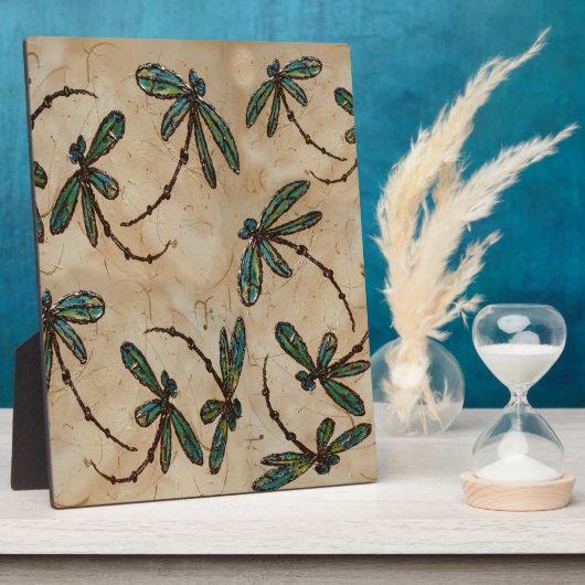 Dragonflies Rustic Cream Fotoplaat (Zijkant)