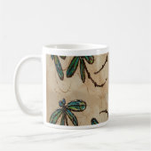 Dragonflies Rustic Cream Koffiemok (Links)