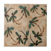Dragonflies Rustic Cream Tegeltje (Voorkant)