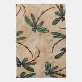 Dragonflies Rustic Cream Theedoek (Verticaal)