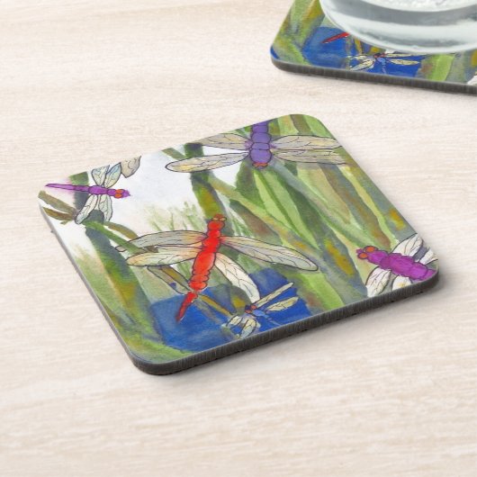 Dragonflies Summer Bier Onderzetter (Linkerzijde)