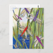 Dragonflies Summer Briefkaart (Voorkant / Achterkant)