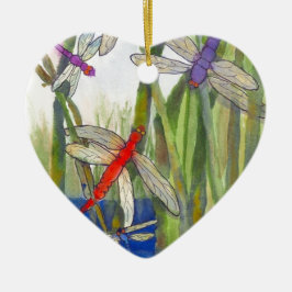 Dragonflies Summer Keramisch Ornament