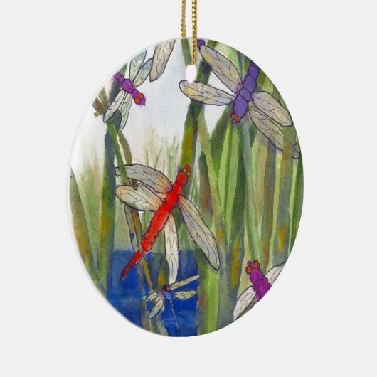 Dragonflies Summer Keramisch Ornament (Rechts)