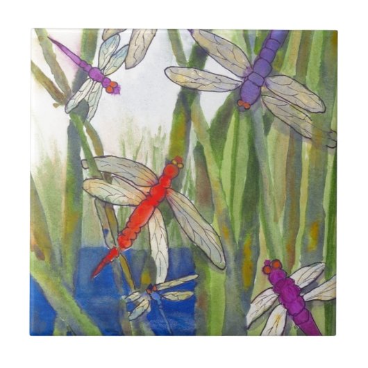 Dragonflies Summer Tegeltje (Voorkant)