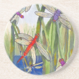 Dragonflies Summer Zandsteen Onderzetter