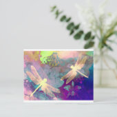 Dragonflies tekenen briefkaart (Staand voorkant)