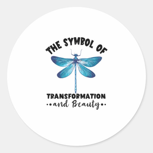 Dragonflies Transformation Beauty Natuur Insect Dr Ronde Sticker (Voorkant)