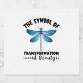 Dragonflies Transformation Beauty Natuur Insect Dr Sparkling Wijnetiket (Enkel label)