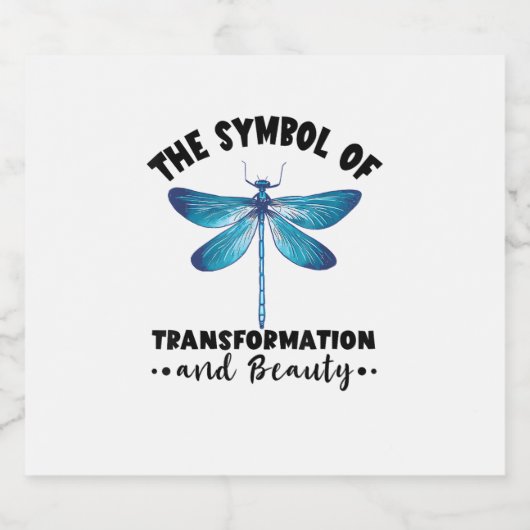 Dragonflies Transformation Beauty Natuur Insect Dr Sparkling Wijnetiket (Enkel label)
