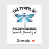 Dragonflies Transformation Beauty Natuur Insect Dr Sticker (Vel)