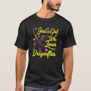 Dragonflies Vrouwen gewoon een meisje dat van Drag T-shirt