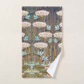 Dragonflies Water Lelies Marsh Art Nouveau Bad Handdoek (Handdoek)