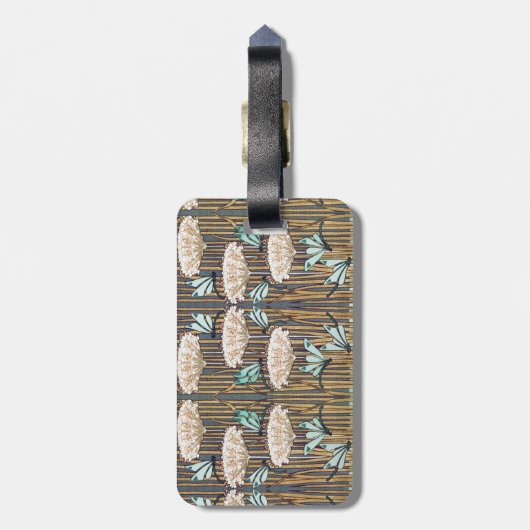 Dragonflies Water Lelies Marsh Art Nouveau Bagagelabel (Achterkant verticaal)