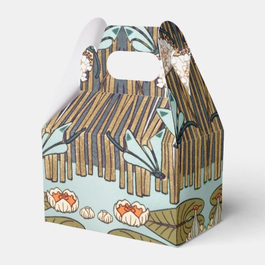 Dragonflies Water Lelies Marsh Art Nouveau Bedankdoosjes (Voorkant Zijde)