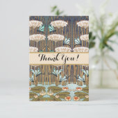 Dragonflies Water Lelies Marsh Art Nouveau Bedankkaart (Staand voorkant)