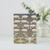 Dragonflies Water Lelies Marsh Art Nouveau Briefkaart (Staand voorkant)