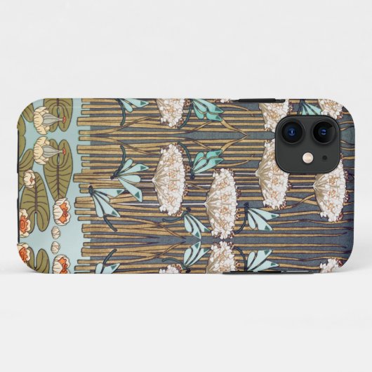 Dragonflies Water Lelies Marsh Art Nouveau Case-Mate iPhone Case (Achterkant (horizontaal))